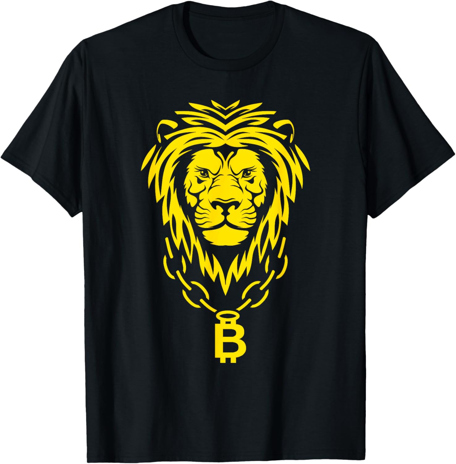 Bitcoin Lion Blockchain Crypto Money Cryptocurrency Wallet T-Shirt - Image 2